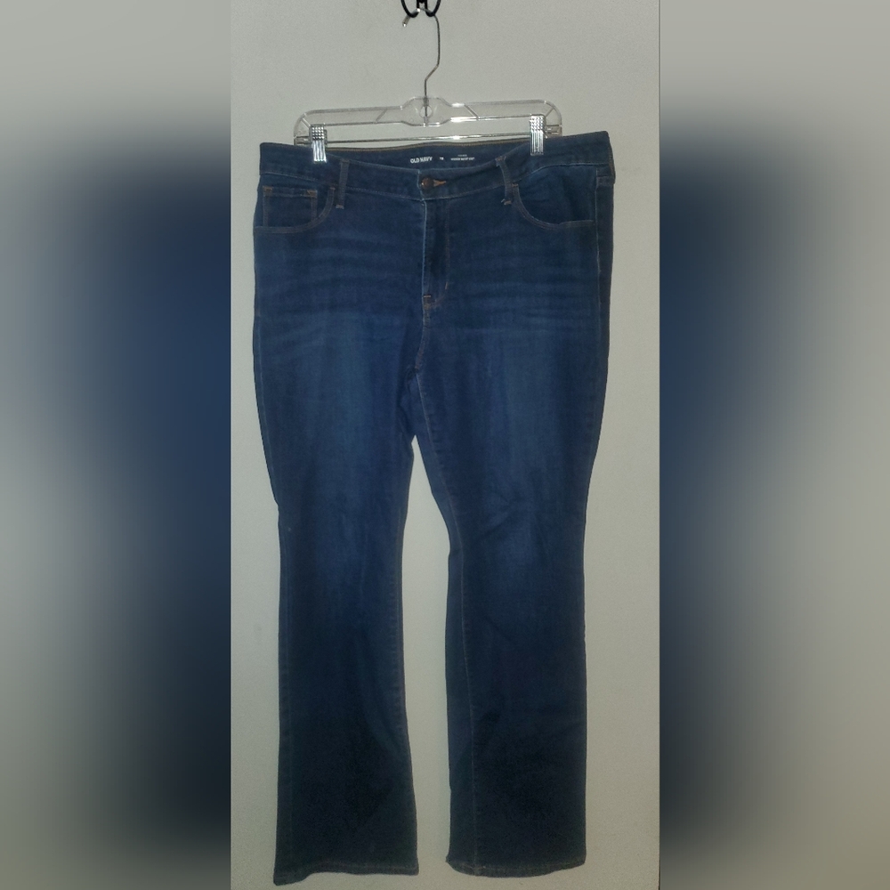 Old Navy Women's  Kicker Boot Cut Dark Blue Jeans